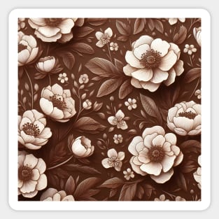 White Flowers Sticker